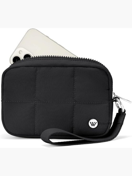 Handbags - RFID Puffer Wristlet Wallet – Quilted Nylon Phone Wallet & Card Holder